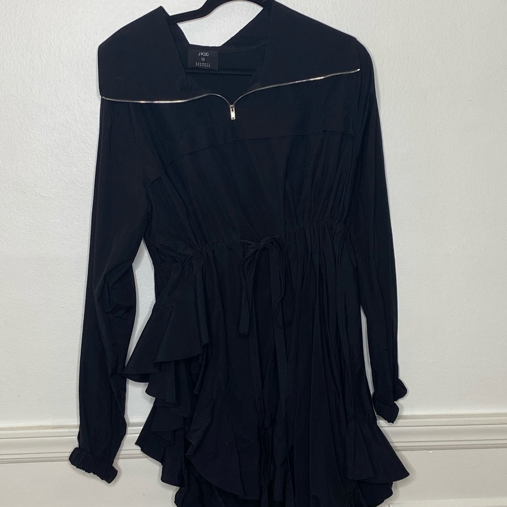 J KOO Black Dress Top
